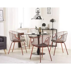 Beliani BOCA - Ronde eettafel - Zwart - 90 cm - MDF Hot