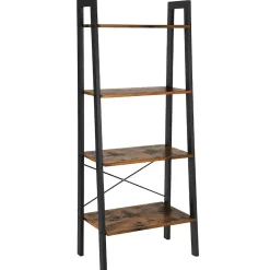 Merkloos Boekenkast - industriële look - 56x137x34 cm - vintage bruin Outlet