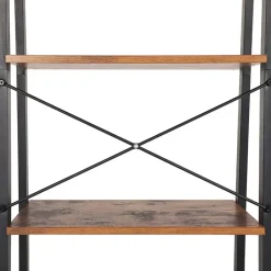 Merkloos Boekenkast - industriële look - 56x137x34 cm - vintage bruin Outlet