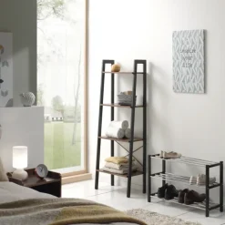 Merkloos Boekenkast - industriële look - 56x137x34 cm - vintage bruin Outlet