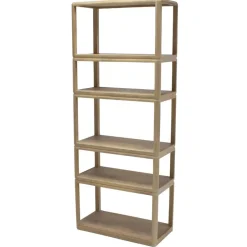 Giga Meubel Boekenkast Naturel Mangohout - 80x40x200cm - Noëlle Hot