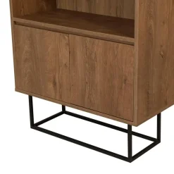 Arabic House Boekenkast Walnoot Bruin Melamine - 80x36x182cm - Rea New