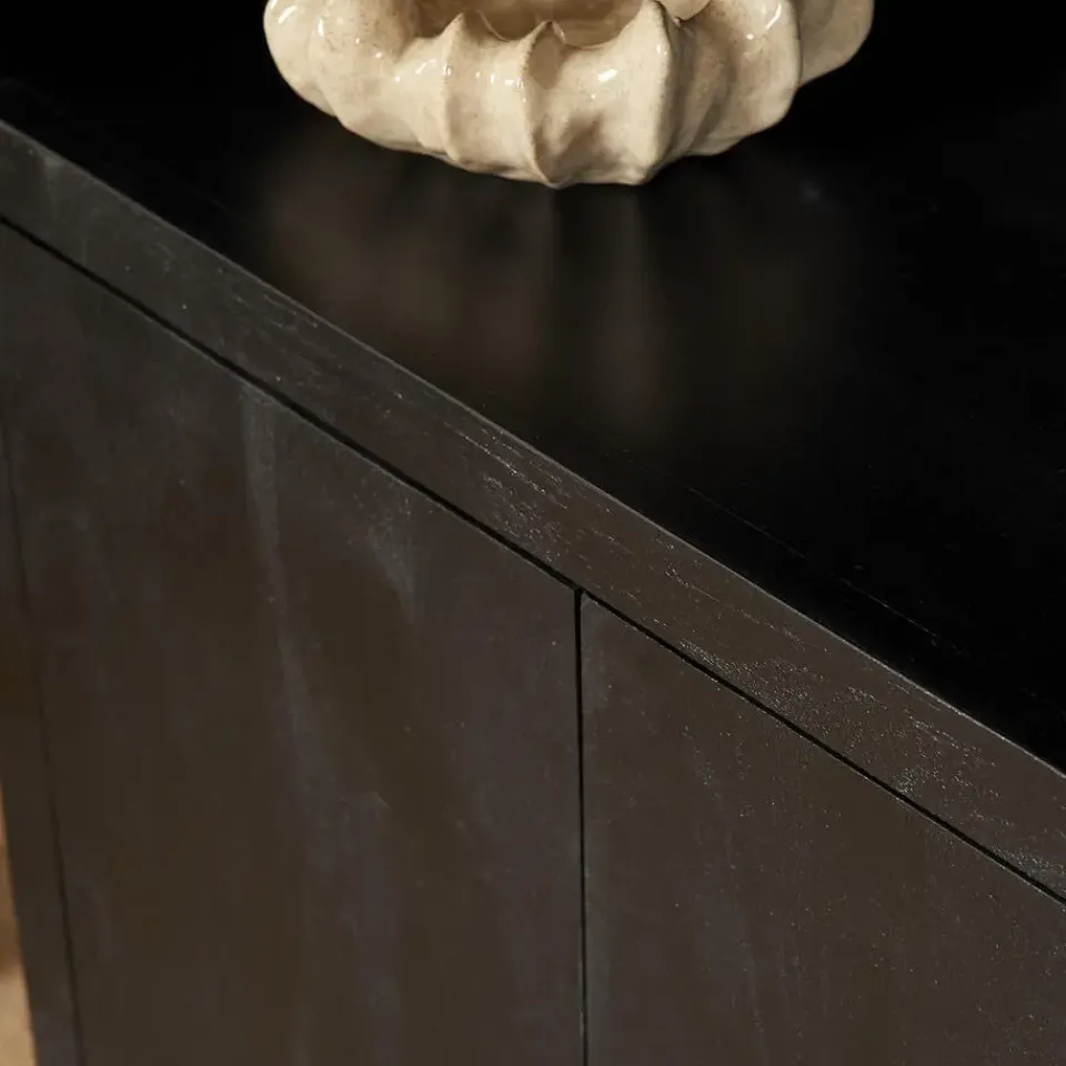 StarFurn Boekenkast Zwart Hout - 90x45x200cm - Brussel New