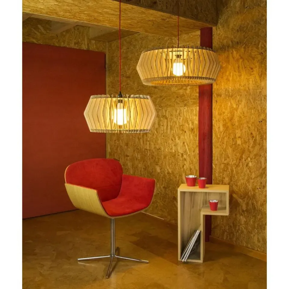 Leen Bakker Bomerango Caeser S houten lampenkap small - Ø 43 cm Outlet