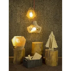 Leen Bakker Bomerango Spin M houten lampenkap medium - Ø 37 cm Discount