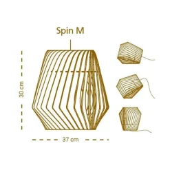 Leen Bakker Bomerango Spin M kurken lampenkap medium - Ø 37 cm New