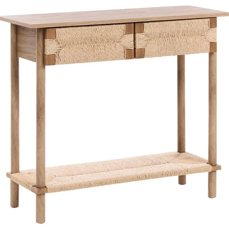 Leen Bakker BONDI - Sidetable - Lichtbruin - Spaanplaat/Papierkoord Hot