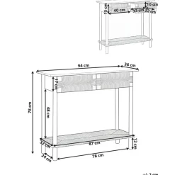 Leen Bakker BONDI - Sidetable - Lichtbruin - Spaanplaat/Papierkoord Hot