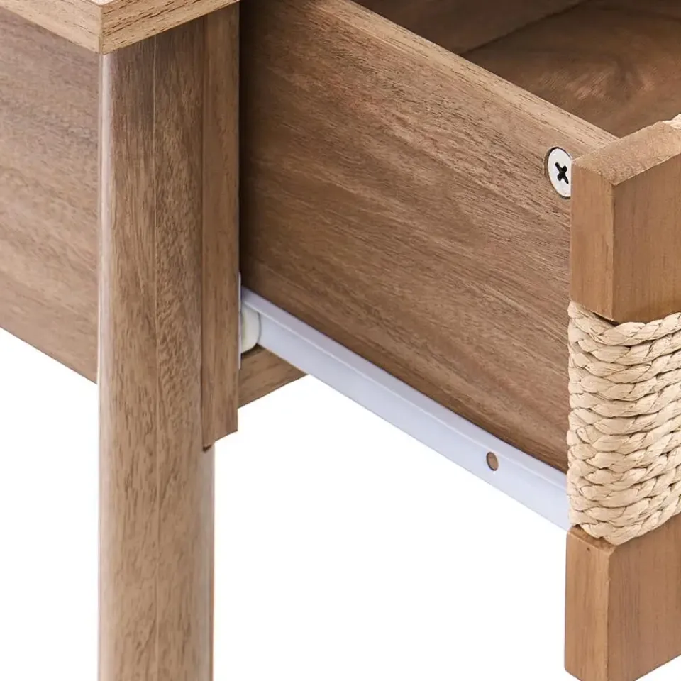 Leen Bakker BONDI - Sidetable - Lichtbruin - Spaanplaat/Papierkoord Hot