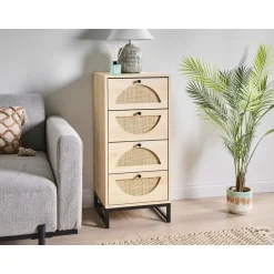 Leen Bakker BOTWOOD - Ladekast 4 lades - Lichtbruin - Vezelplaat Sale