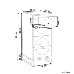 Leen Bakker BOTWOOD - Ladekast 4 lades - Lichtbruin - Vezelplaat Sale
