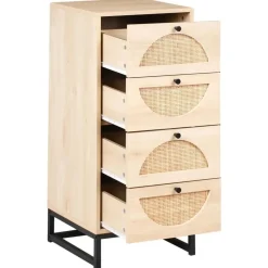 Leen Bakker BOTWOOD - Ladekast 4 lades - Lichtbruin - Vezelplaat Sale