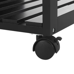 Beliani BOVES - Keukentrolley - Zwart - MDF Discount