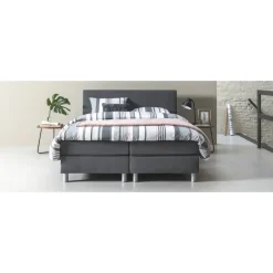 Leen Bakker Boxcombinatie Alta 6-delig - donkergrijs - 160x200cm Online