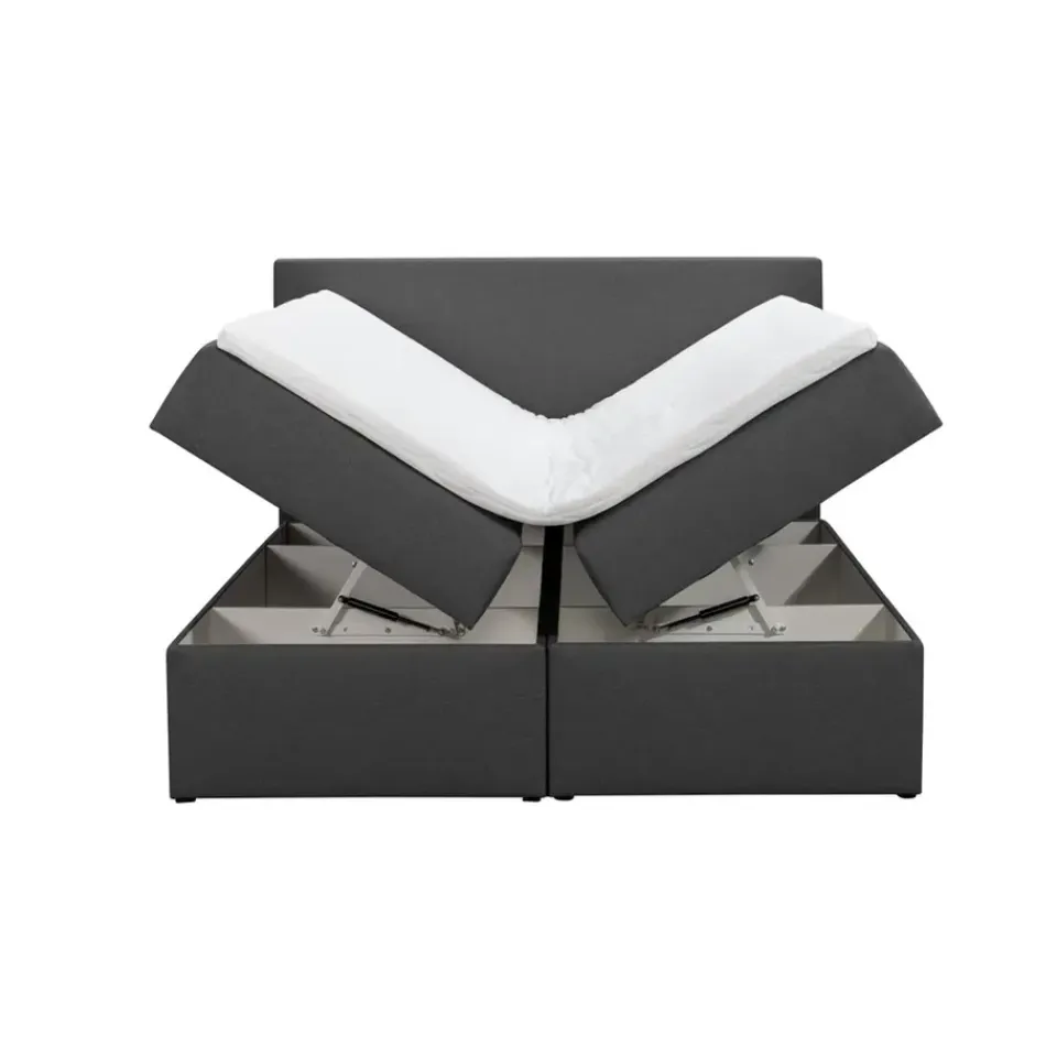 Leen Bakker Boxcombinatie met opbergruimte Orebro 6-delig - antraciet - 180x200 cm New