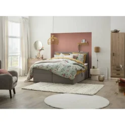 Leen Bakker Boxcombinatie met opbergruimte Orebro 6-delig - taupe - 180x200 cm Online