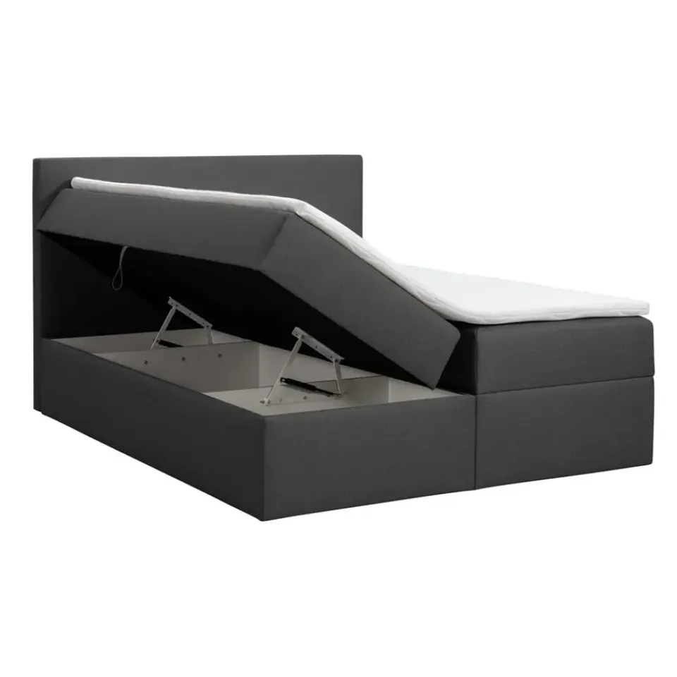 Leen Bakker Boxcombinatie met opbergruimte Orebro 6-delig - antraciet - 140x200 cm Discount