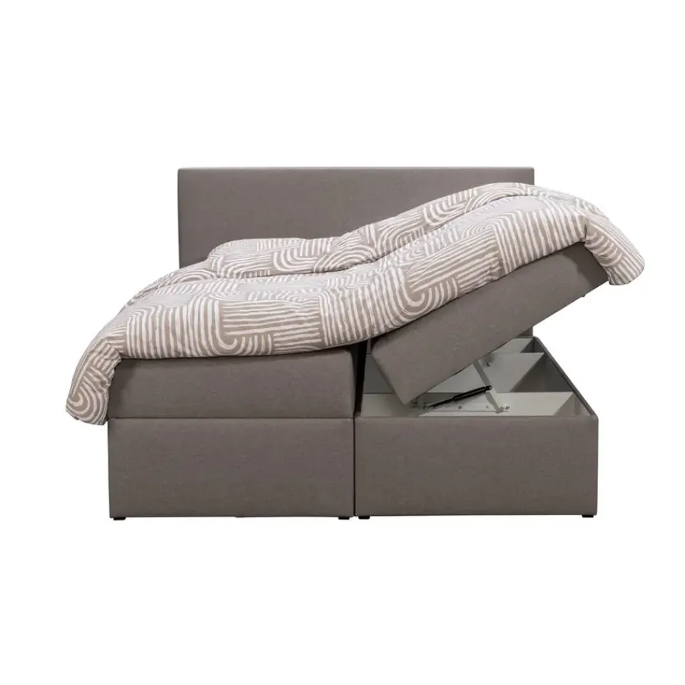 Leen Bakker Boxcombinatie met opbergruimte Orebro 6-delig - taupe - 140x200 cm Discount