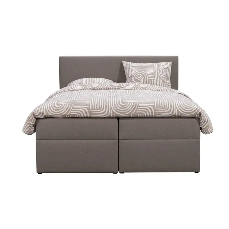 Leen Bakker Boxcombinatie met opbergruimte Orebro 6-delig - taupe - 140x200 cm Discount