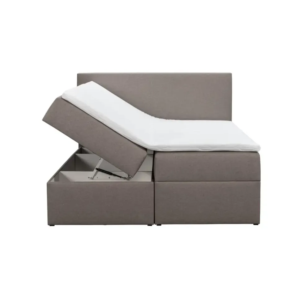 Leen Bakker Boxcombinatie met opbergruimte Orebro 6-delig - taupe - 140x200 cm Discount
