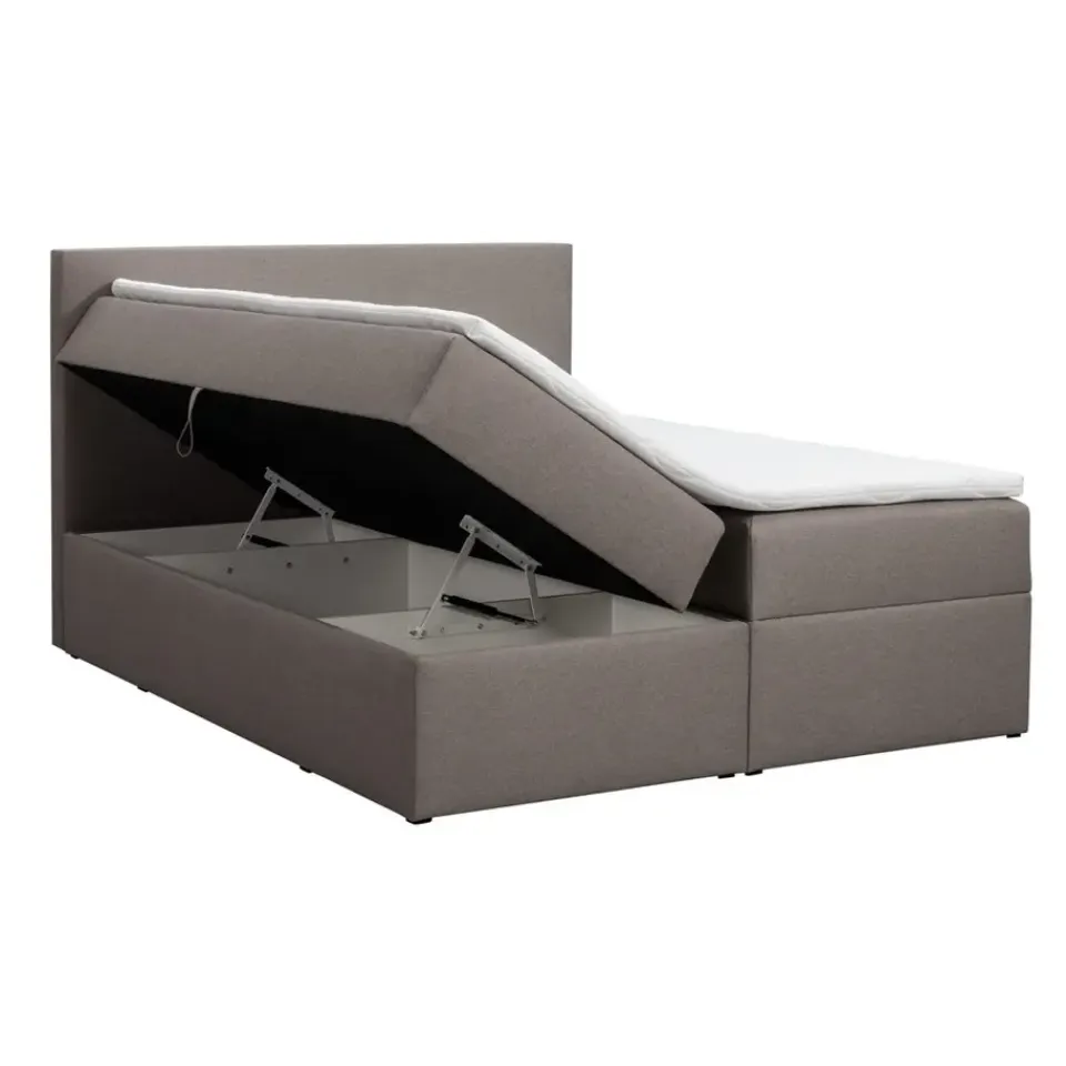 Leen Bakker Boxcombinatie met opbergruimte Orebro 6-delig - taupe - 140x200 cm Discount