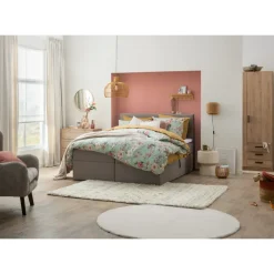 Leen Bakker Boxcombinatie Orebro 6-delig - taupe - 180x200 cm Outlet