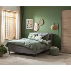 Leen Bakker Boxcombinatie Varberg 5-delig - grijs - 180x200 cm Clearance