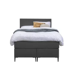 Leen Bakker Boxspring Liv egaal - antraciet - 120x200 cm - slanke poot Sale