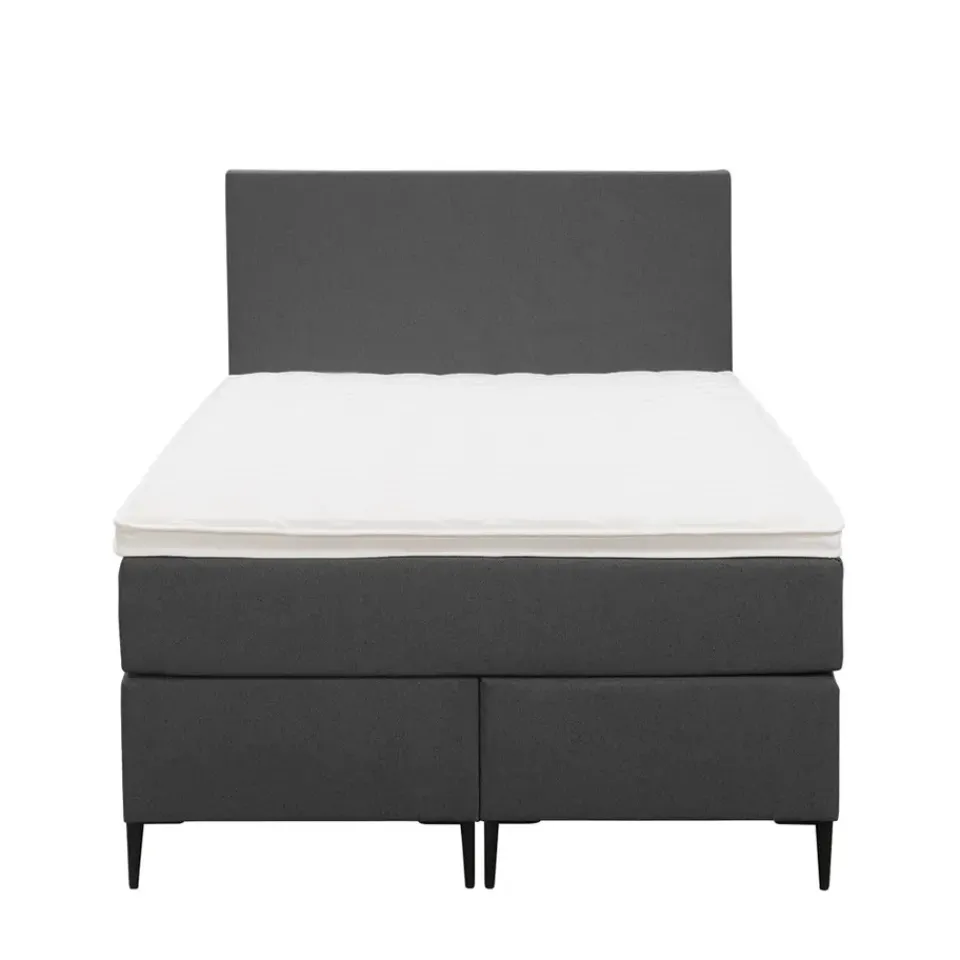 Leen Bakker Boxspring Liv egaal - antraciet - 120x200 cm - slanke poot Sale