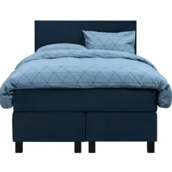 Leen Bakker Boxspring Liv egaal - blauw - 120x200 cm - vierkante poot Hot