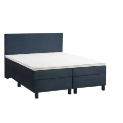 Leen Bakker Boxspring Liv egaal - blauw - 160x200 cm - vierkante poot Sale
