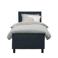 Leen Bakker Boxspring Liv egaal - blauw - 90x200 cm - vierkante poot New