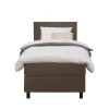 Leen Bakker Boxspring Liv egaal - bruin - 90x200 cm - ronde poot Discount