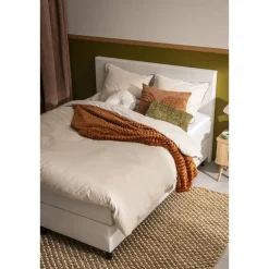 Leen Bakker Boxspring Liv egaal - ecru - 90x200 cm - ronde poot Clearance