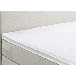 Leen Bakker Boxspring Liv egaal - ecru - 90x200 cm - vierkante poot Outlet