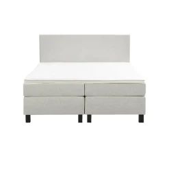 Leen Bakker Boxspring Liv egaal - ecru - 160x200 cm - vierkante poot Best