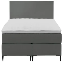 Leen Bakker Boxspring Liv egaal - grijs - 120x200 cm - slanke poot Online