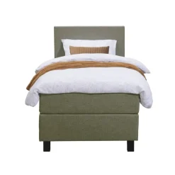 Leen Bakker Boxspring Liv egaal - groen - 90x200 cm - vierkante poot Discount