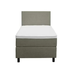 Leen Bakker Boxspring Liv egaal - groen - 90x200 cm - ronde poot