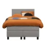 Leen Bakker Boxspring Liv egaal - lichtgrijs - 120x200 cm - vierkante poot Clearance