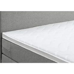 Leen Bakker Boxspring Liv egaal - lichtgrijs - 120x200 cm - vierkante poot Clearance