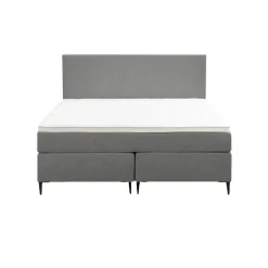 Leen Bakker Boxspring Liv egaal - lichtgrijs - 140x200 cm - slanke poot Best