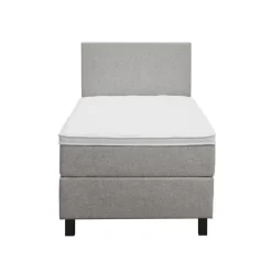 Leen Bakker Boxspring Liv egaal - lichtgrijs - 90x200 cm - vierkante poot Online