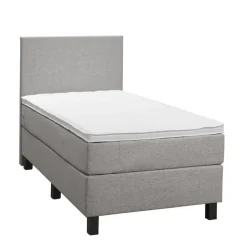 Leen Bakker Boxspring Liv egaal - lichtgrijs - 90x200 cm - vierkante poot Online