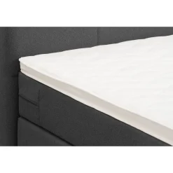 Leen Bakker Boxspring Liv geblokt - antraciet - 120x200 cm - vierkante poot New