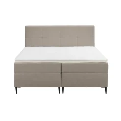 Leen Bakker Boxspring Liv geblokt - beige - 180x200 cm - slanke poot Hot