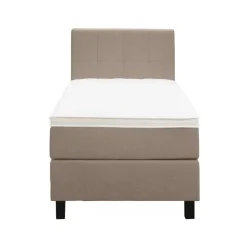 Leen Bakker Boxspring Liv geblokt - beige - 90x200 cm - vierkante poot Sale