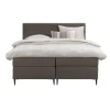 Leen Bakker Boxspring Liv geblokt - donkerbruin - 160x200 cm - slanke poot Outlet