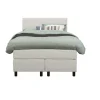 Leen Bakker Boxspring Liv geblokt - ecru - 120x200 cm - ronde poot Sale
