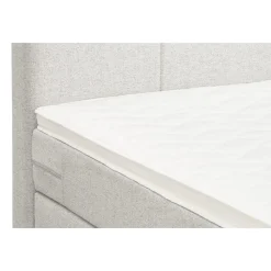 Leen Bakker Boxspring Liv geblokt - ecru - 120x200 cm - ronde poot Sale